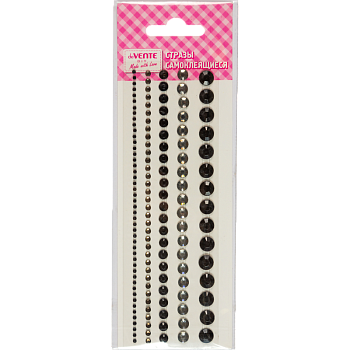 Стразы акриловые самоклеящиеся, deVENTE DIY Jewelry 140 шт, круглые, 8002567